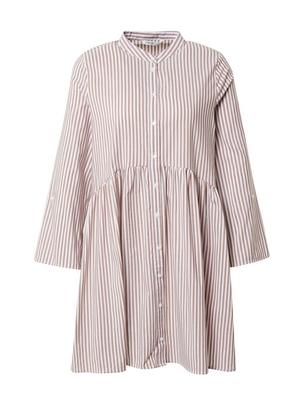ONLY ONLY Рокля тип риза  червено / бяло