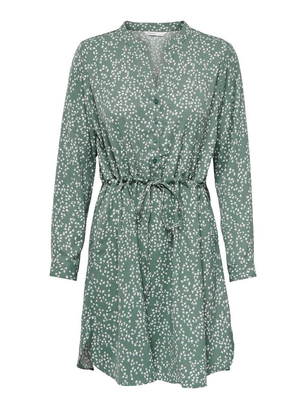 ONLY ONLY Рокля тип риза 'Cory'  зелено / бяло