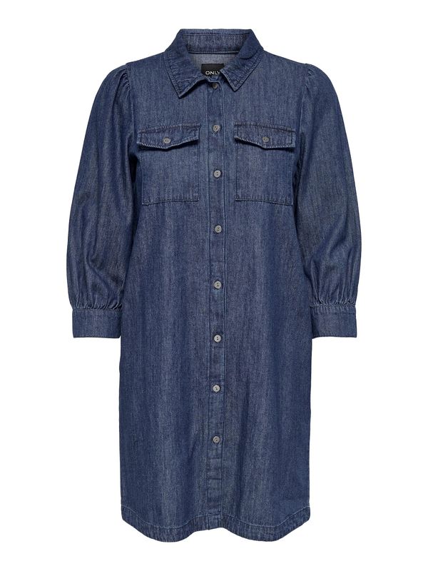 ONLY ONLY Рокля тип риза 'Felica'  тъмносиньо