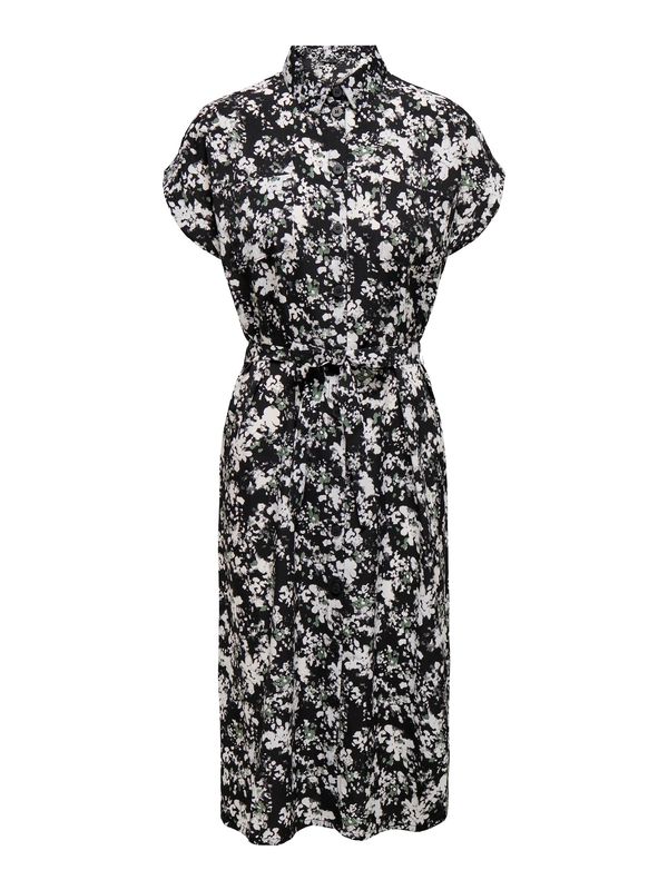 ONLY ONLY Рокля тип риза 'HANNOVER'  сиво / тъмнозелено / черно / мръсно бяло