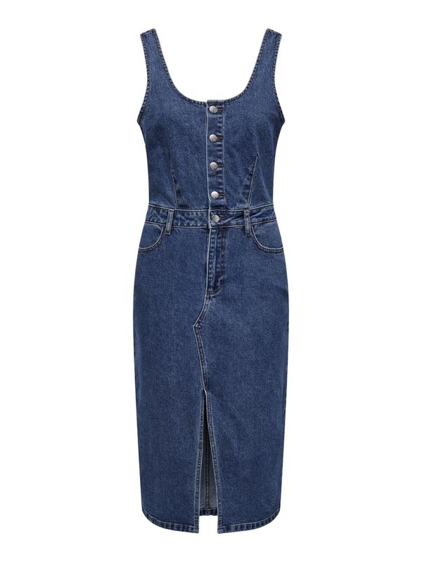 ONLY ONLY Рокля тип риза 'SANNE'  син деним