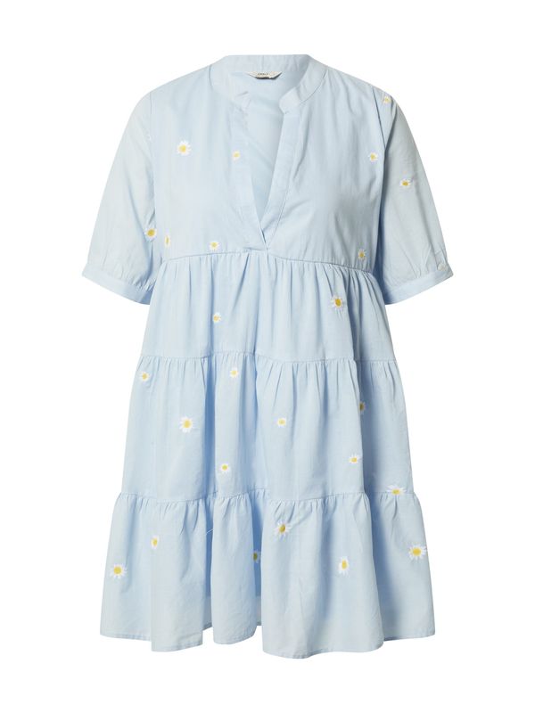 ONLY ONLY Рокля тип риза  синьо / жълто / бяло