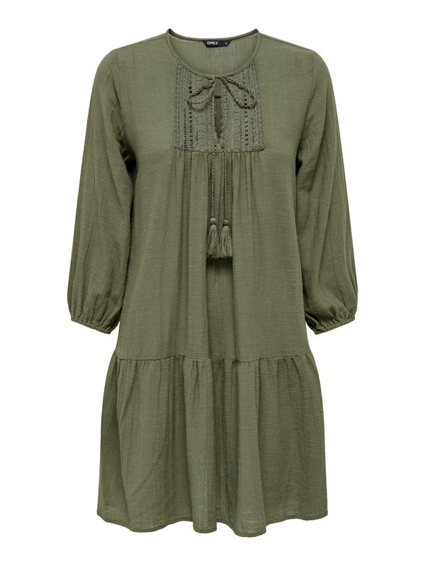 ONLY ONLY Рокля тип риза 'VINNIE'  каки