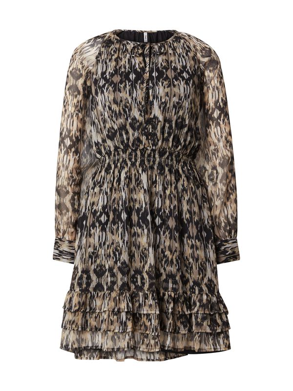 ONLY ONLY Рокля 'VIVA'  умбра / сиво-бежово / черно