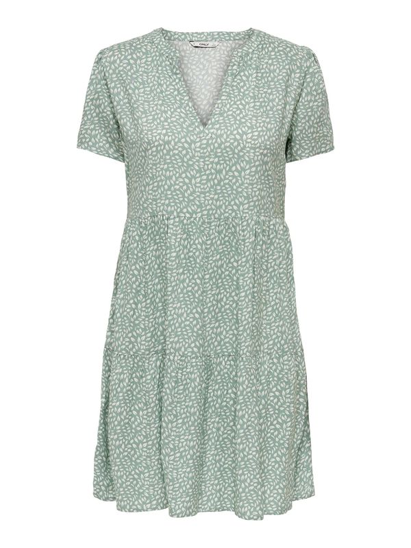 ONLY ONLY Рокля 'ZALLY'  пастелно зелено / бяло