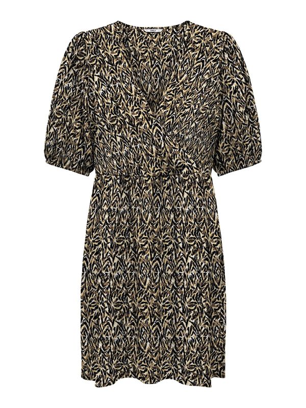 ONLY ONLY Рокля 'ZORA'  цвят "пясък" / кафяво / бяло