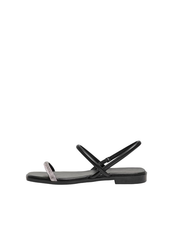 ONLY ONLY Сандали с каишка 'MILAN'  черно / сребърно