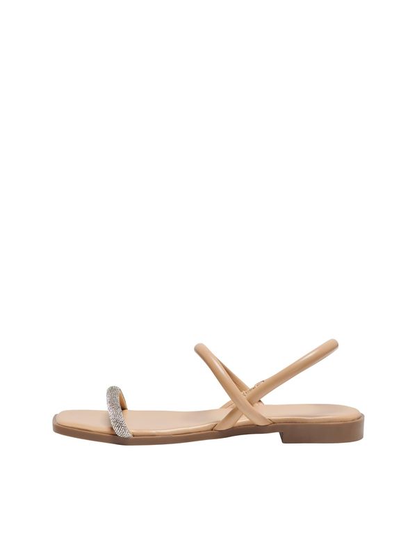 ONLY ONLY Сандали с каишка 'MILAN'  светлокафяво / сребърно