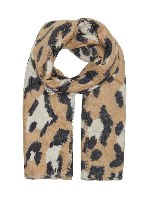 ONLY ONLY Шал 'KARLA'  кремаво / светлокафяво / черен меланж