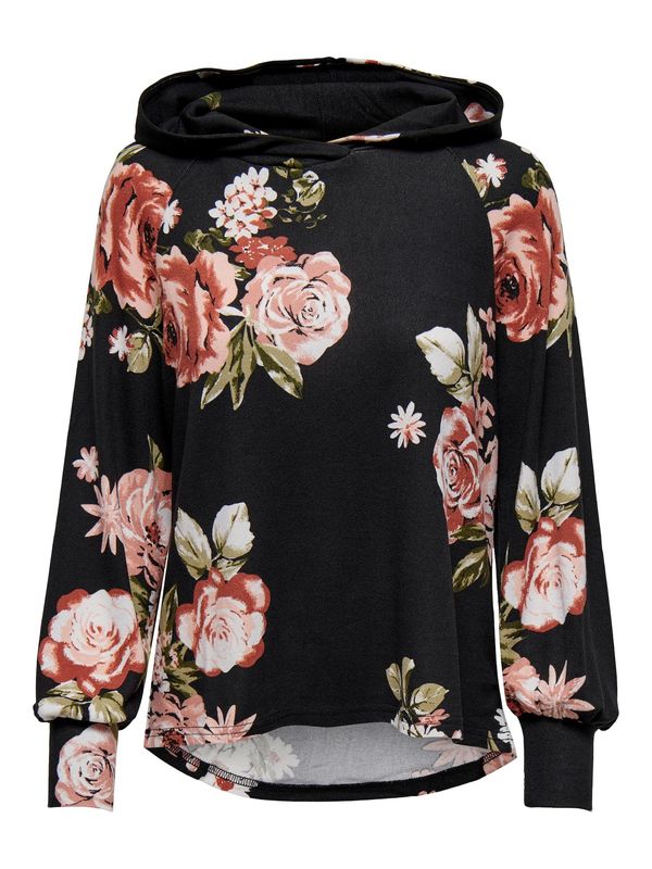 ONLY ONLY Суичър 'ELCOS EMMA'  маслина / пепел от рози / червено / черно / бяло