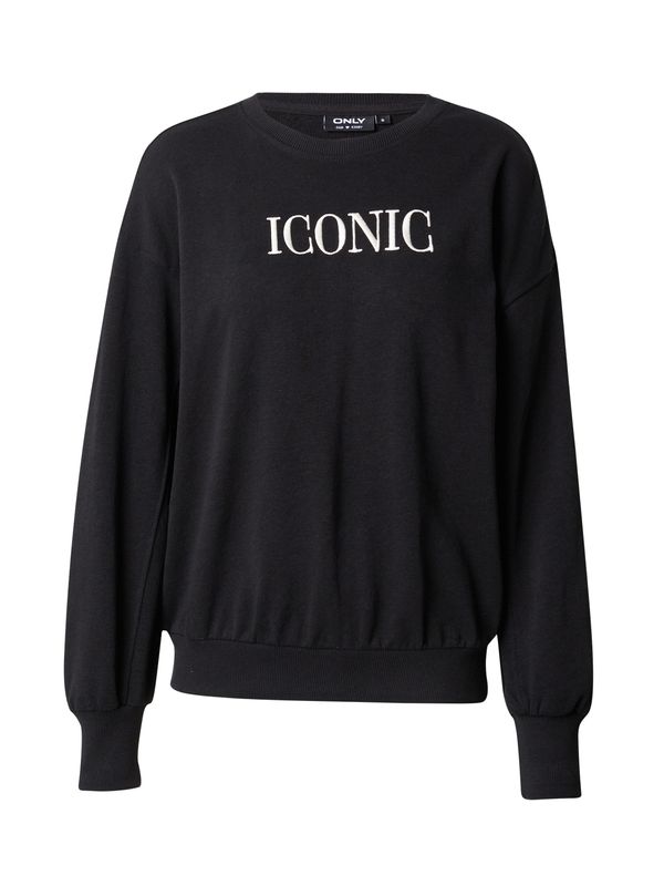 ONLY ONLY Суичър 'HANNA'  сиво / розово / черно / бяло