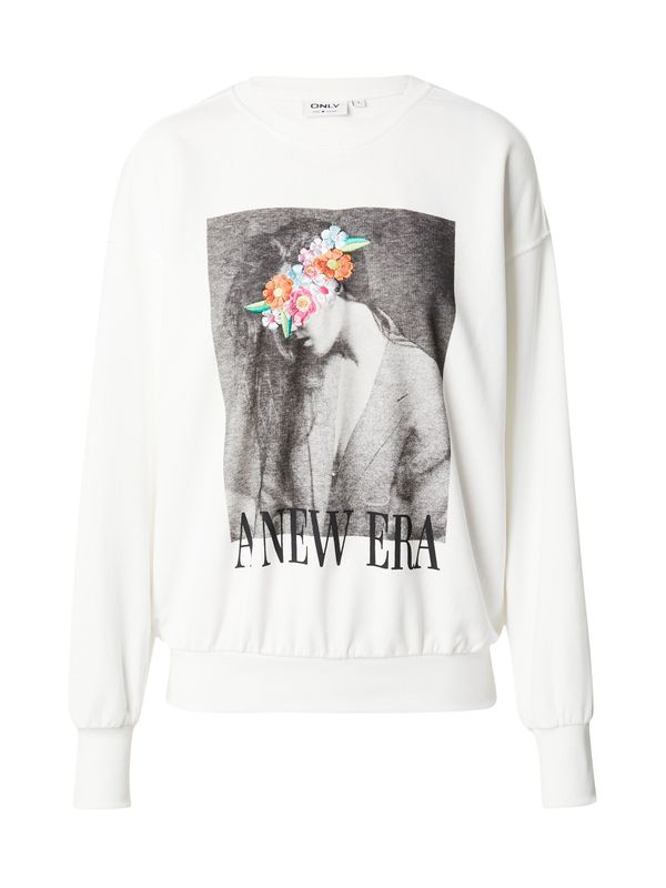 ONLY ONLY Суичър 'HANNA'  светлосиньо / тъмносиво / оранжево / бяло