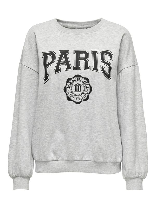 ONLY ONLY Суичър  сив меланж / черно