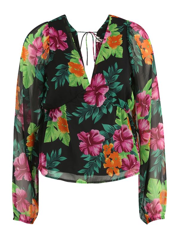 Only Tall Only Tall Блуза 'ANNI'  зелено / розово / черно