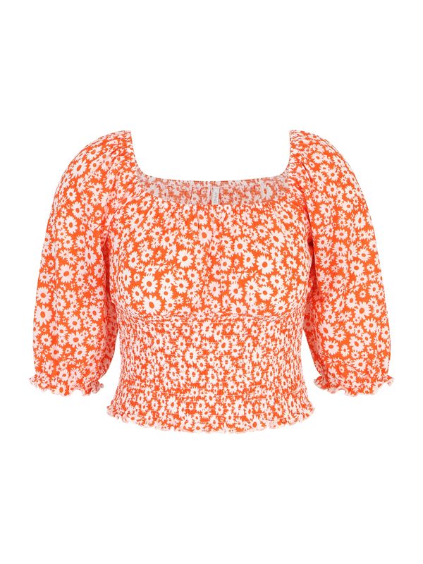 Only Tall Only Tall Блуза 'PELLA'  тъмнооранжево / бяло