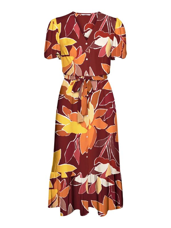 Only Tall Only Tall Рокля тип риза 'Alma'  жълто / оранжево / бордо / бяло