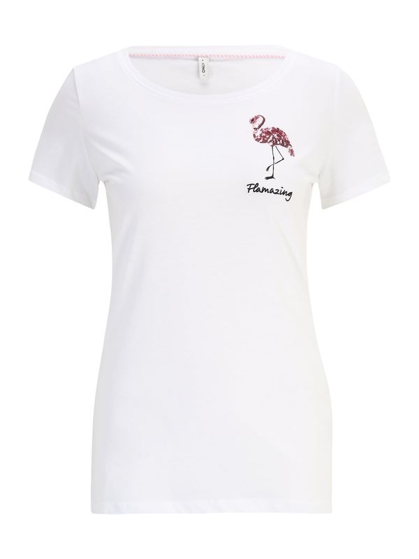 Only Tall Only Tall Тениска 'KITA'  бледорозово / бургундово червено / черно / бяло