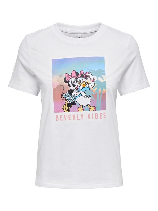 ONLY ONLY Тениска 'DISNEY'  светлосиньо / червено / черно / бяло