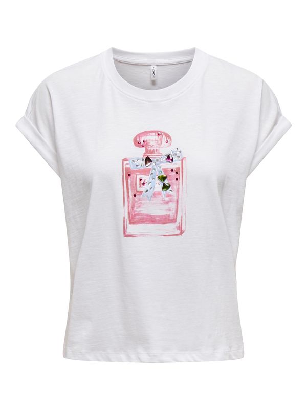 ONLY ONLY Тениска 'DORIS'  светлосиньо / смарагдово зелено / светлорозово / бяло