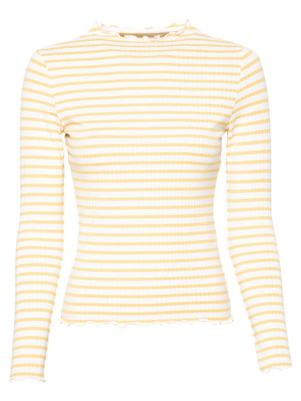 ONLY ONLY Тениска 'EMMA'  жълто / бяло