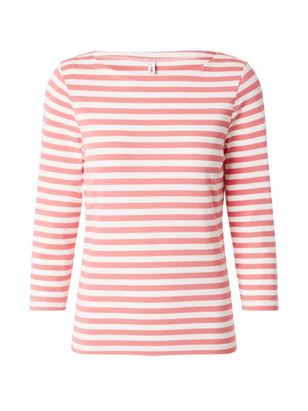 ONLY ONLY Тениска 'FIFI LIFE'  корал / бяло