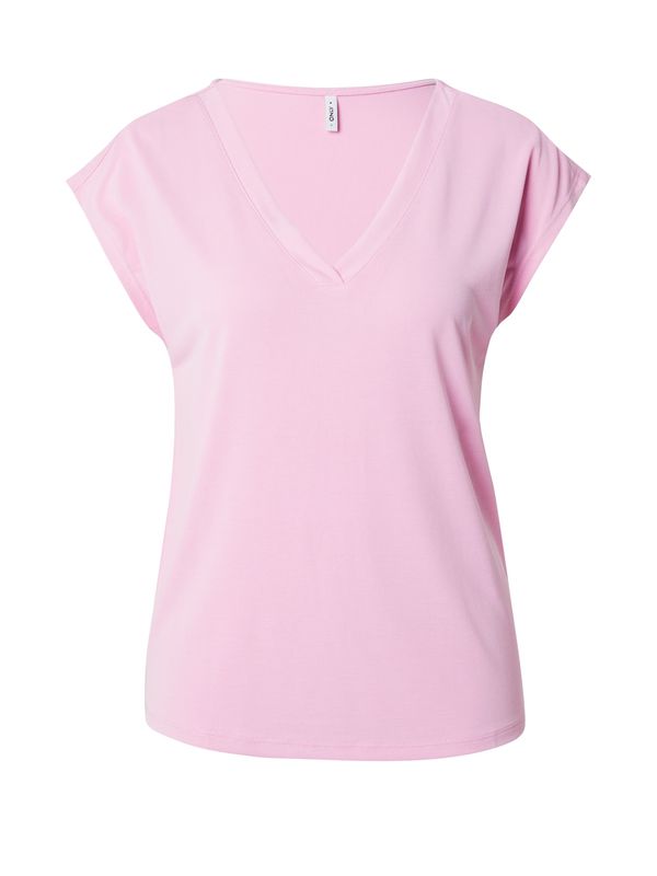 ONLY ONLY Тениска 'FREE'  светлорозово