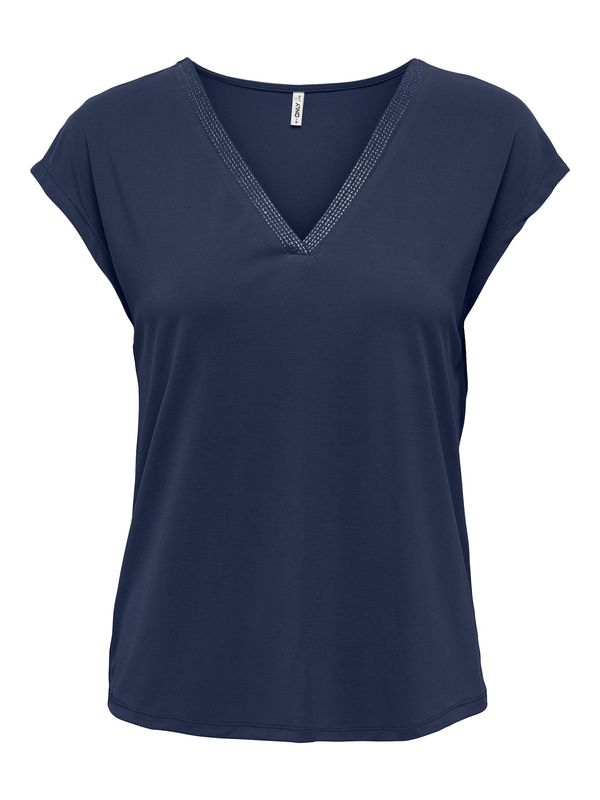 ONLY ONLY Тениска 'FREE'  тъмносиньо