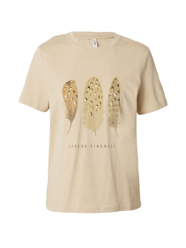 ONLY ONLY Тениска 'KITA'  камел / каки / тръстиково зелено