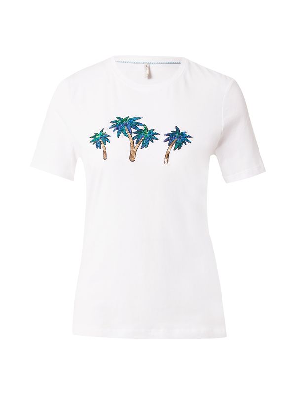 ONLY ONLY Тениска 'KITA'  синьо / кафяво / зелено / бяло