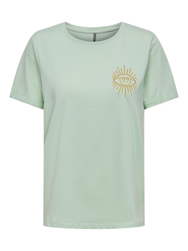 ONLY ONLY Тениска 'LEAH'  злато / мента