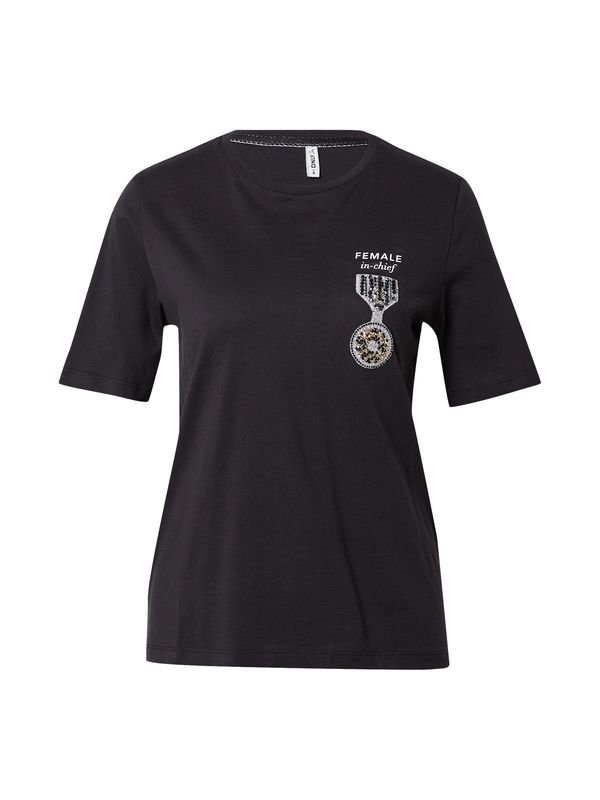 ONLY ONLY Тениска 'LONNIE'  пъстро / черно