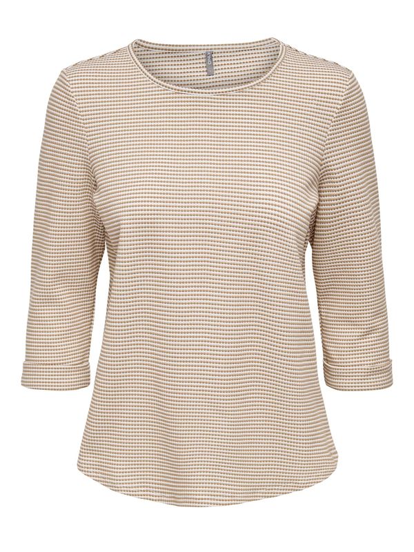 ONLY ONLY Тениска 'MAJA'  бежово / светлокафяво