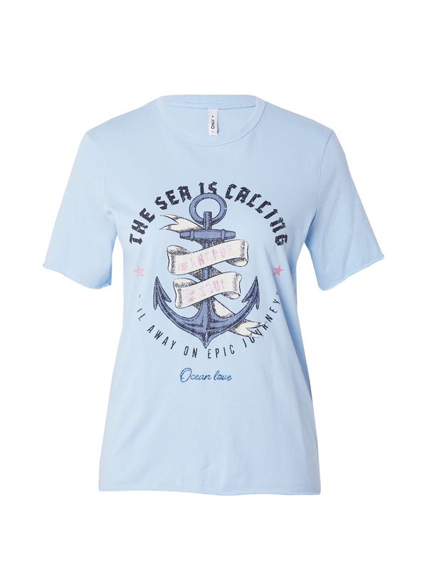 ONLY ONLY Тениска  морскосиньо / опал / светлосиньо / светлосиво