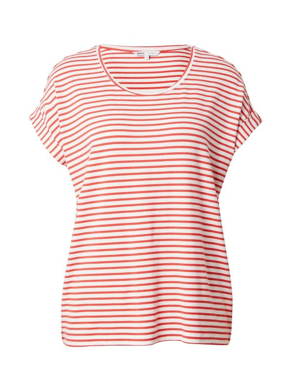 ONLY ONLY Тениска 'MOSTER'  червено / бяло