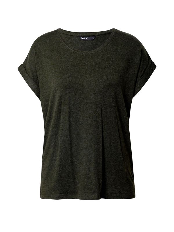 ONLY ONLY Тениска 'Moster'  елхово зелено / черно / бяло