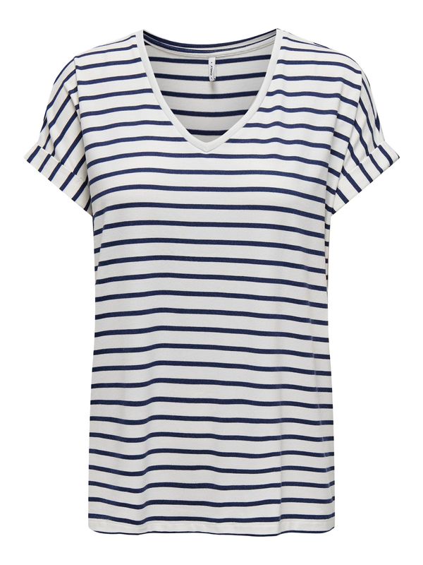 ONLY ONLY Тениска 'MOSTER'  тъмносиньо / бяло