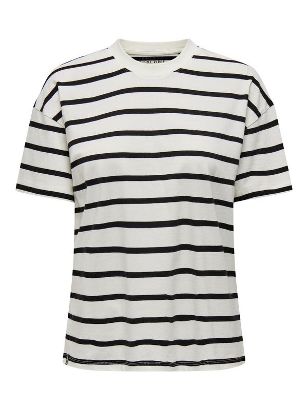 ONLY ONLY Тениска 'NEW LAURA'  черно / бяло