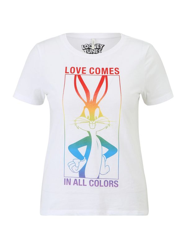 ONLY ONLY Тениска  пъстро / бяло