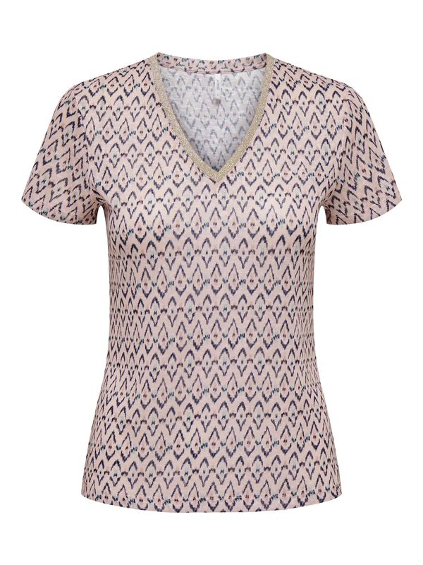 ONLY ONLY Тениска 'STEPHANIA'  нейви синьо / тюркоазен / злато / пудра