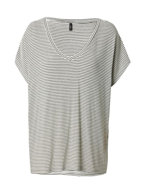 ONLY ONLY Тениска 'TINE'  черно / бяло