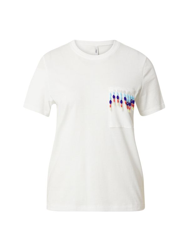 ONLY ONLY Тениска 'TRIBE'  бяло