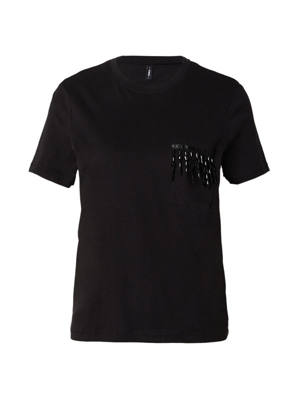 ONLY ONLY Тениска 'TRIBE'  черно