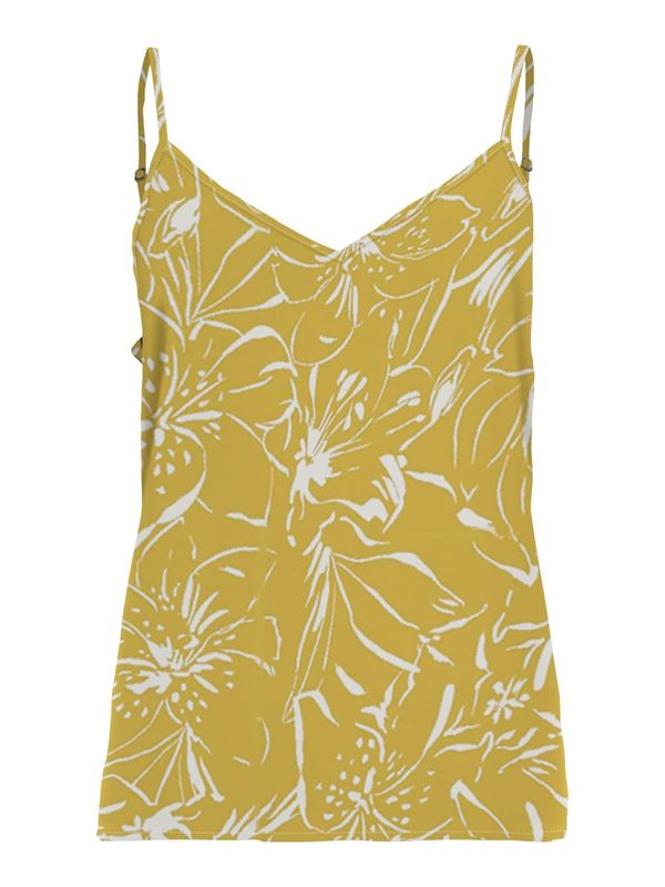 ONLY ONLY Топ 'ALMA'  горчица / бяло