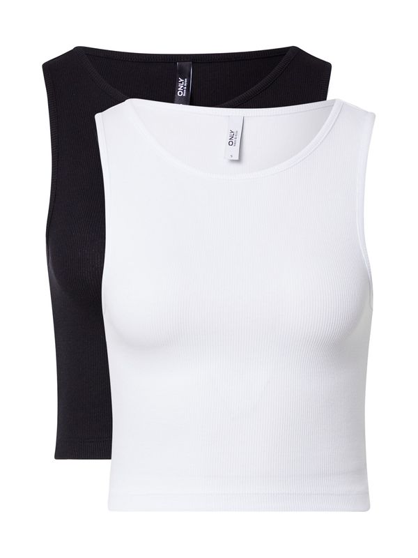 ONLY ONLY Топ 'Kenya'  черно / бяло