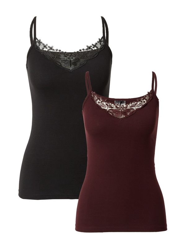 ONLY ONLY Топ 'KIRA'  тъмнолилаво / черно