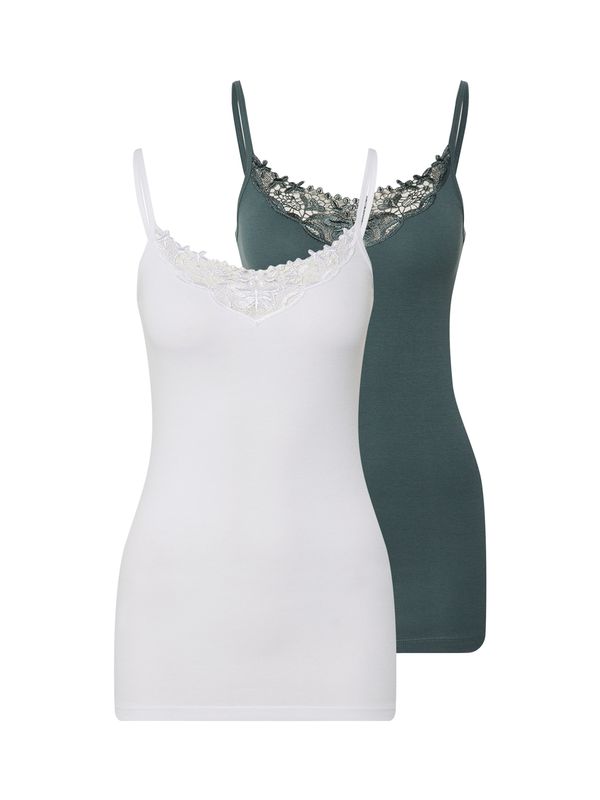 ONLY ONLY Топ 'KIRA'  зелено / бяло