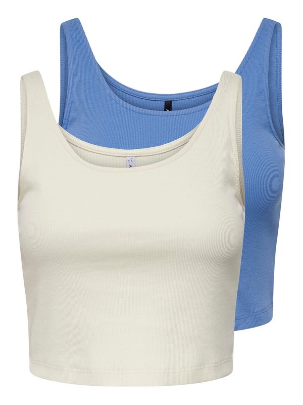 ONLY ONLY Топ 'Nessa'  синьо / бяло