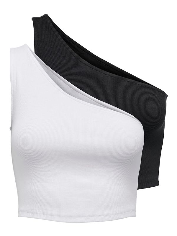 ONLY ONLY Топ 'NULAN'  черно / бяло