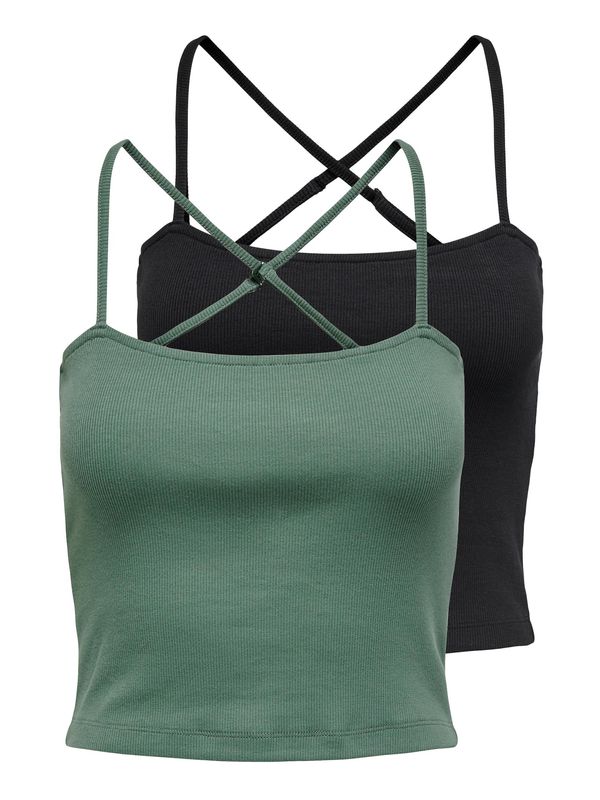 ONLY ONLY Топ 'NULAN'  зелено / черно