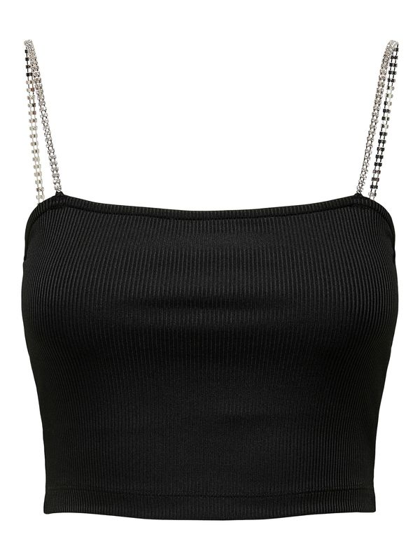 ONLY ONLY Топ 'RHINA'  черно / прозрачно